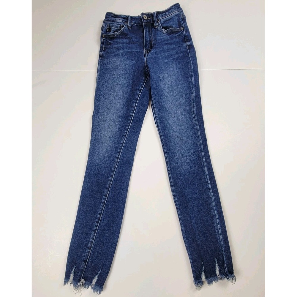 KanCan Women's Skinny Jeans Casual Buttons Medium Blue Wash Size 1/24